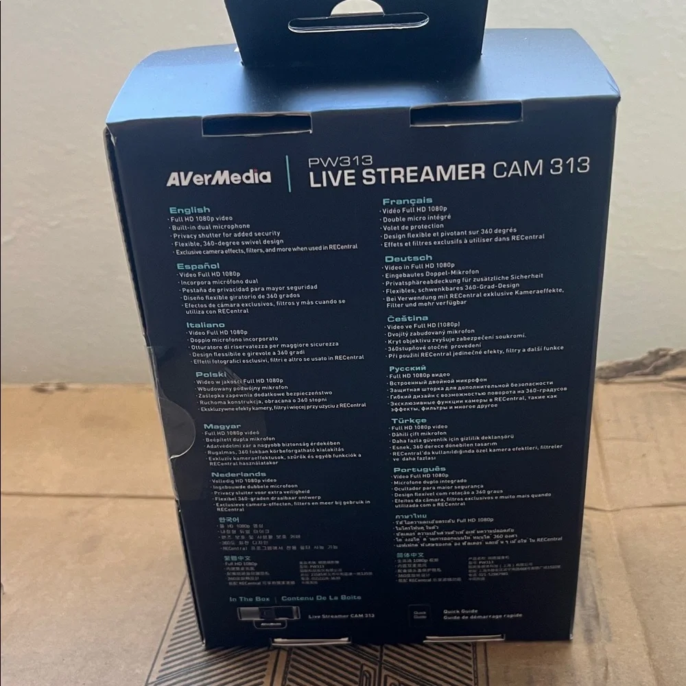 AVerMedia Live Streamer CAM 313 1080p HD Webcam -‎ PW313 new